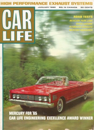 CAR LIFE 1965 JAN - MERCURY SPECIAL, LaSABRE, BONNEVILLE JETS, JEEP, SATELLITE